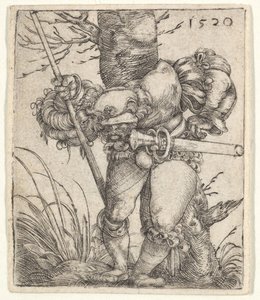 Ohýbání vojáka opírajícího se o strom, 1520. od Barthel Beham