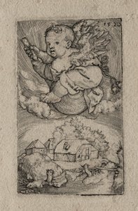 Genius Riding on a Ball, 1520. od Barthel Beham