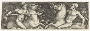 Dva bojující tritoni od Barthel Beham