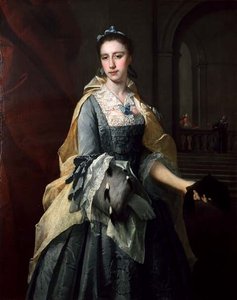 Portrét Catherine Havers (olej na plátně) od Barthelemy (attr. to) Du Pan
