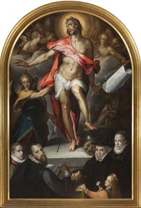 Epitaf sirotka Nicolase Mullera z Prahy - Epitaf zlatníka Nicolase Muellera z Prahy - Bartholomeus Spranger (1546-1611). Olej na plátně, cca 1592. Národní galerie, Praha od Bartholomaeus Spranger