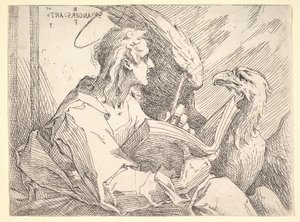 Svatý Jan Evangelista, ca. 1596. od Bartholomaeus Spranger