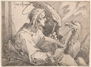Svatý Jan Evangelista od Bartholomaeus Spranger