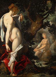 Nymfa Salmacis a Hermaphroditus, asi 1580-1582