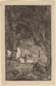 Jeskyně s mnichy od Bartholomeus Breenbergh