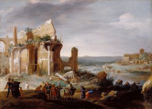 Mojžíš a Áron mění egyptské řeky na krev, 1631