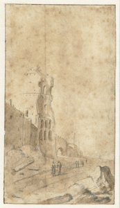 Porta San Paolo te Řím od Bartholomeus Breenbergh