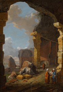Římské ruiny s postavami v turbanech od Bartholomeus Breenbergh