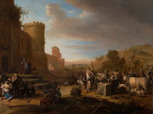 Svatí Pavel a Barnabáš v Lystře (Oběť v Lystře) od Bartholomeus Breenbergh
