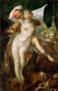 Venuše a Adonis od Bartholomeus Spranger