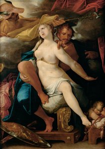 Venuše a Mars varováni Merkurem, cca 1586 od Bartholomaeus Spranger
