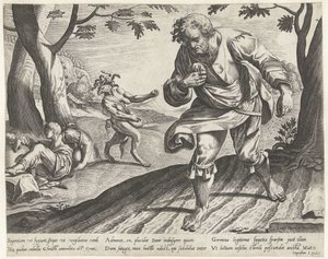 Podobenství o koukolu mezi pšenicí od Bartholomeus Willemsz. Dolendo (attributed to)