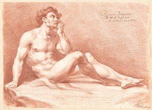 Sedící mužský akt, boční pohled (1. cena 1788) od Bartholomeus Ziesenis
