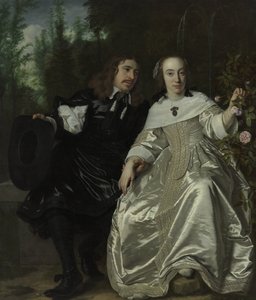 Nizozemsky: Abraham del Court a jeho žena Maria de Kaersgieter Abraham del Court a jeho žena Maria de Kaersgieter od Bartholomeus van der Helst