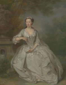Dáma s knihou, cca 1730-40 (olej na plátně)