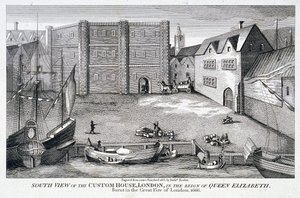 Custom House, Londýn, c1815 od Bartholomew Howlett