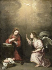 Zvěstování od Bartolome Esteban (follower of) Murillo