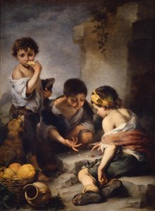 Chlapci hrající kostky od Bartolomé Esteban Murillo
