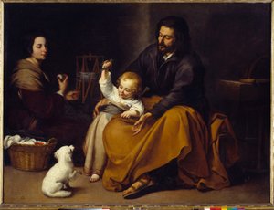 Obraz Svatá rodina od Bartolomea Murilla (1618-1682) od Bartolomé Esteban Murillo