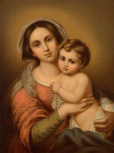 Madona s dítětem od Bartolome Esteban after Murillo