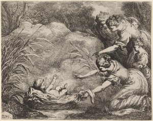 Nalezení Mojžíše. od Bartolomeo Biscaino