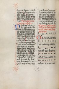 Missale: Fol. 145v: Hudba pro různé modlitby, 1469. od Bartolomeo Caporali