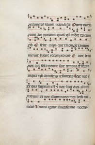 Missale: Fol. 155v: Hudba pro Exultet, 1469