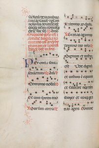Missale: Fol. 176v: Hudba pro různé obyčejné modlitby, 1469.