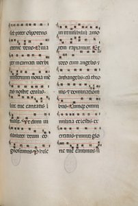Missale: Fol. 177: Hudba k různým obyčejným modlitbám, 1469.