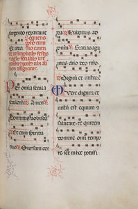 Missale: Fol. 179: Hudba k různým obyčejným modlitbám, 1469. od Bartolomeo Caporali