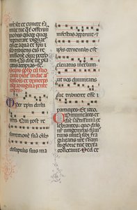 Missale: Fol. 180: Hudba pro různé běžné modlitby, 1469. od Bartolomeo Caporali