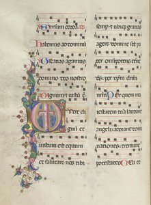 Missale: Fol. 183v: Kříž, Listí, 1469. od Bartolomeo Caporali