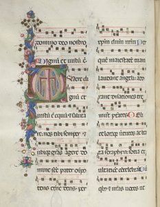 Missale: Fol. 184v: Kříž, Listí, 1469.