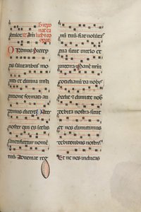 Missale: Fol. 189: Hudba pro různé modlitby, 1469. od Bartolomeo Caporali