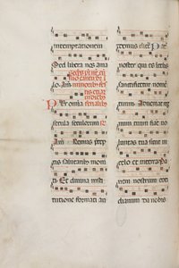 Missale: Fol. 189v: Hudba pro různé modlitby, 1469. od Bartolomeo Caporali