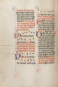 Missale: Fol. 190v: Hudba pro různé modlitby, 1469. od Bartolomeo Caporali