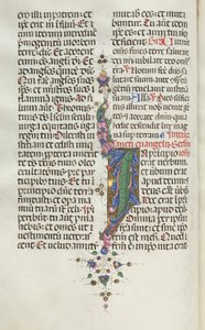 Missale: Fol. 22v: Listí s rybami, 1469. od Bartolomeo Caporali