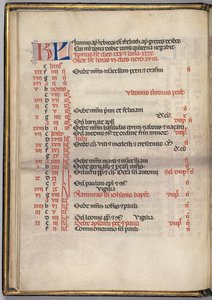 Missale: Fol. 5v: Stránka kalendáře června, 1469.