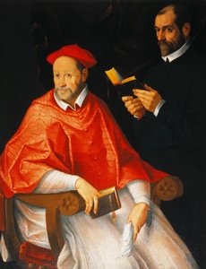 Portrét kardinála a kněze, od Bartolomea Cesiho (1556-1629), olej na plátně, 96x124 cm.