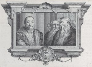 Tři vousatí muži, jeden v kožešině, 1756. Tvůrci: Bartolomeo Crivellari, Gabriel Söderling. od Bartolomeo Crivellari, Gabriel Söderling