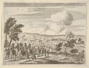Vévoda a jeho vojáci v Casalmaggiore, z Idea křesťanského prince a hrdiny v ..., 1659.