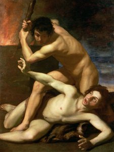 Kain vraždí Abela, kolem roku 1610 (olej na plátně)