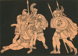 Aeneas a Lausovo tělo