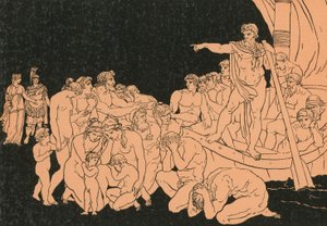 Charon a duchové od Bartolomeo Pinelli