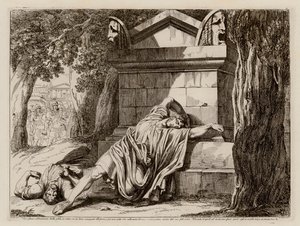 Smrt Gaia Graccha od Bartolomeo Pinelli