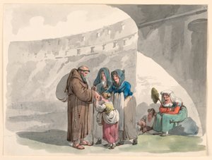 Kresba, Pozdrav poustevníka, 1807-08 od Bartolomeo Pinelli