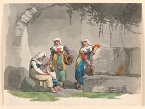 Kresba, Tři jihoitalské ženy, 1807-08 od Bartolomeo Pinelli