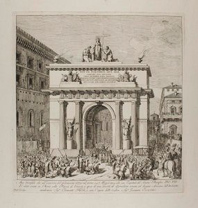 Triumfální vstup Pia VII. do Říma dne 24. května 1814 od Bartolomeo Pinelli
