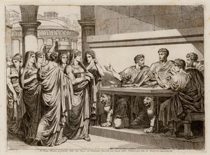 Obětování římských žen (lept) od Bartolomeo Pinelli