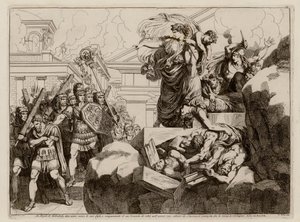 Sebevražda Hasdrubalovy manželky (lept) od Bartolomeo Pinelli
